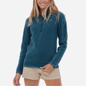 Patagonia Women’s Better Sweater 1/4 Zip Fleece in Barnacle Blue like new